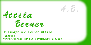 attila berner business card